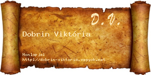 Dobrin Viktória névjegykártya